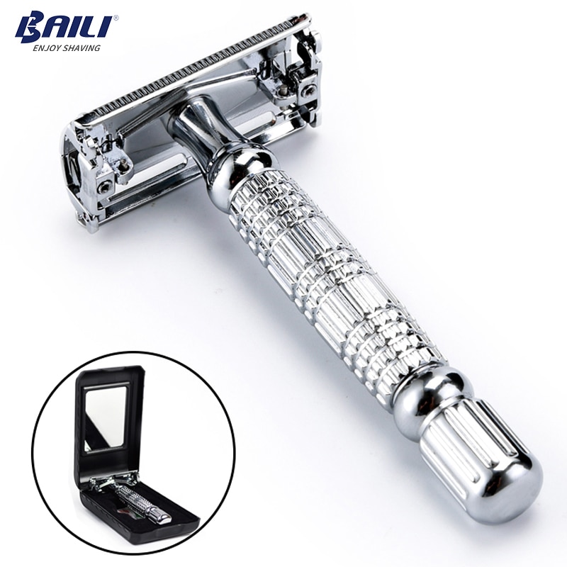 Double Edge Razor with Mirrored Case - Image 3