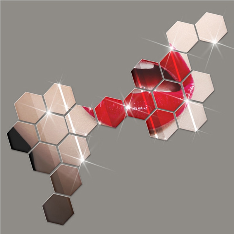 Hexagon Wall Mirrors Stickers (12 Pcs) - Image 3