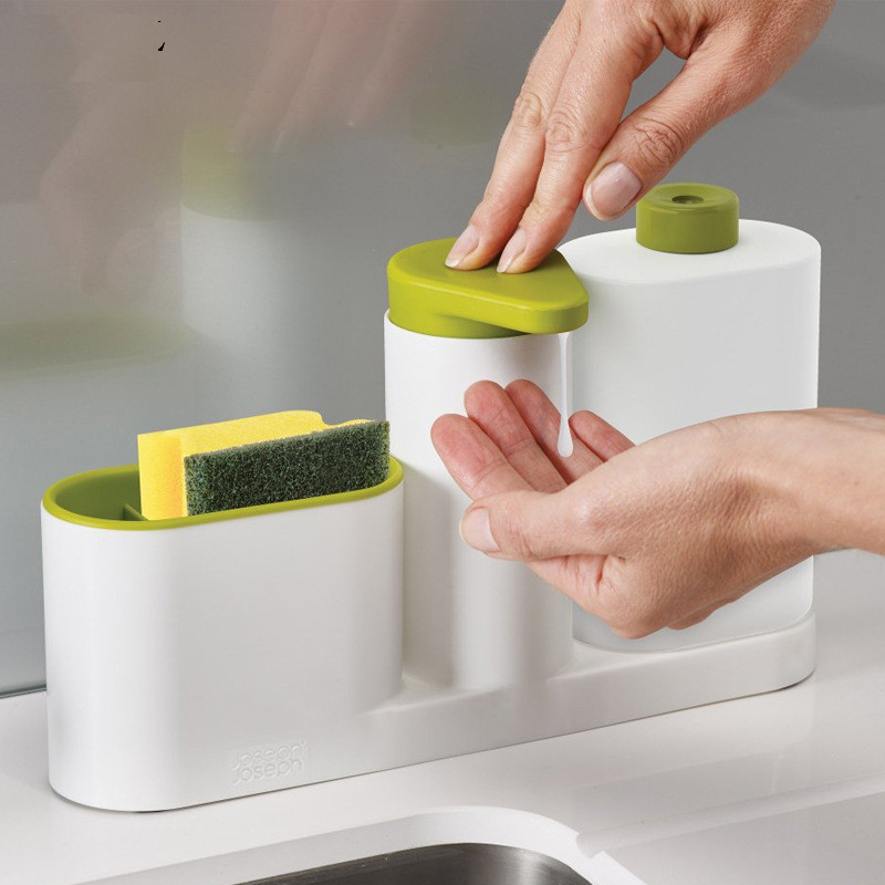 3-in-1 Soap Dispenser, Reusable Bottle   Storage Rack - Image 6