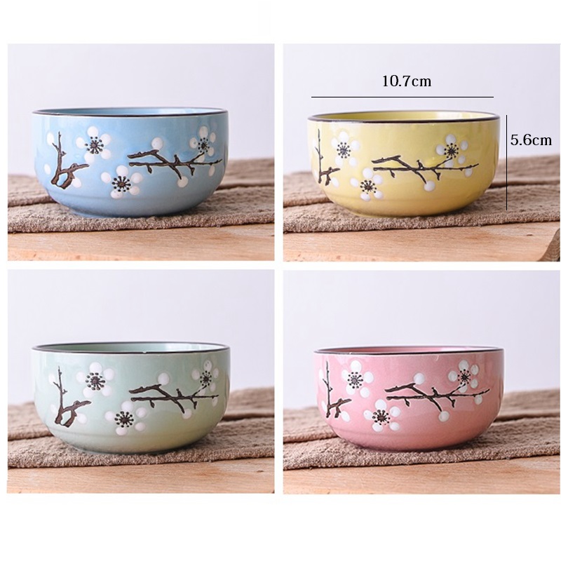 Ceramic Bowls with Chopsticks Set - Image 2