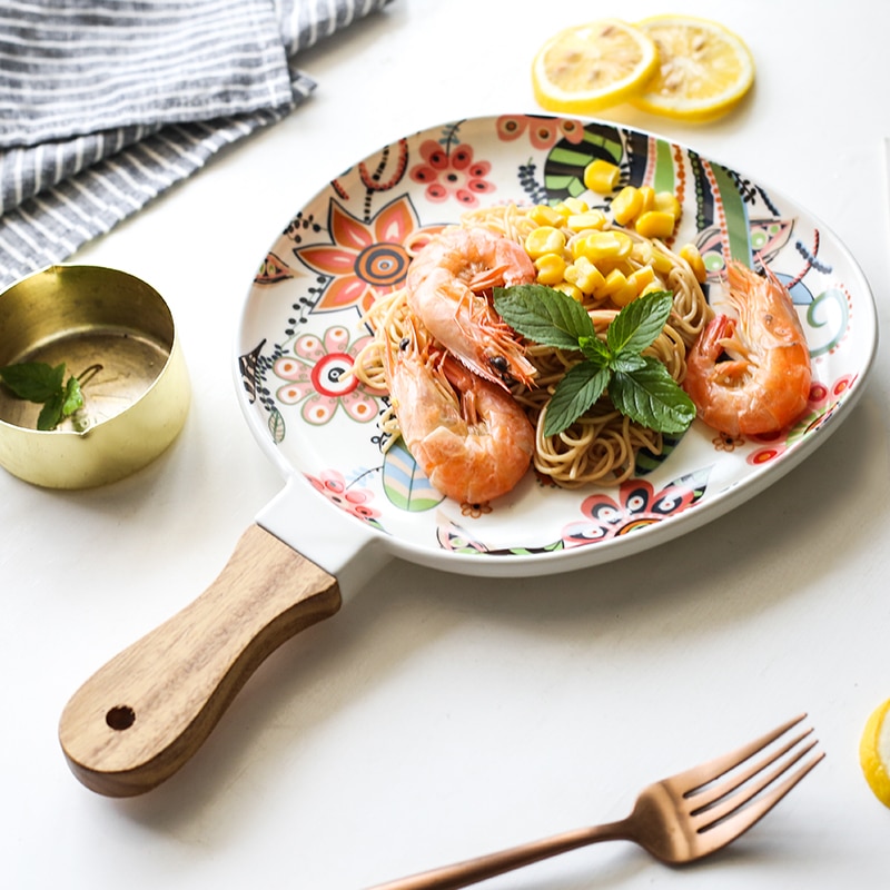 Ceramic Dinner Plate with Handle - Image 2