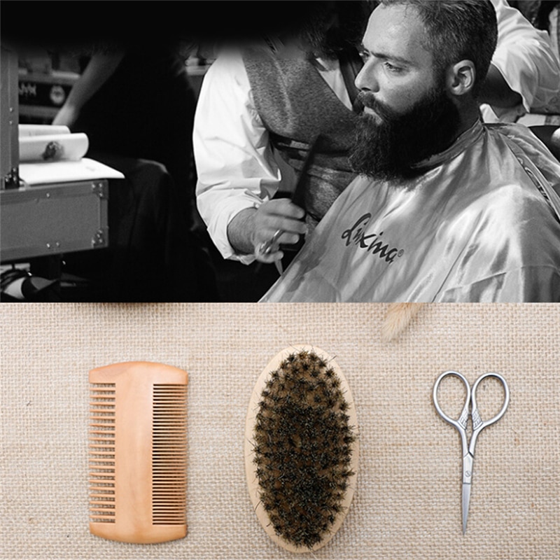 Boar Bristle Brush 3PC Set for Men - Image 4