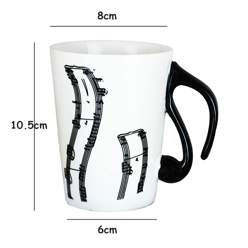 Ceramic Coffee Mugs Piano Musical Note
