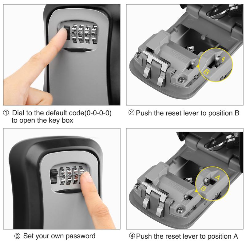 Key Safe Lock Box 4 Digit Lock - Image 4