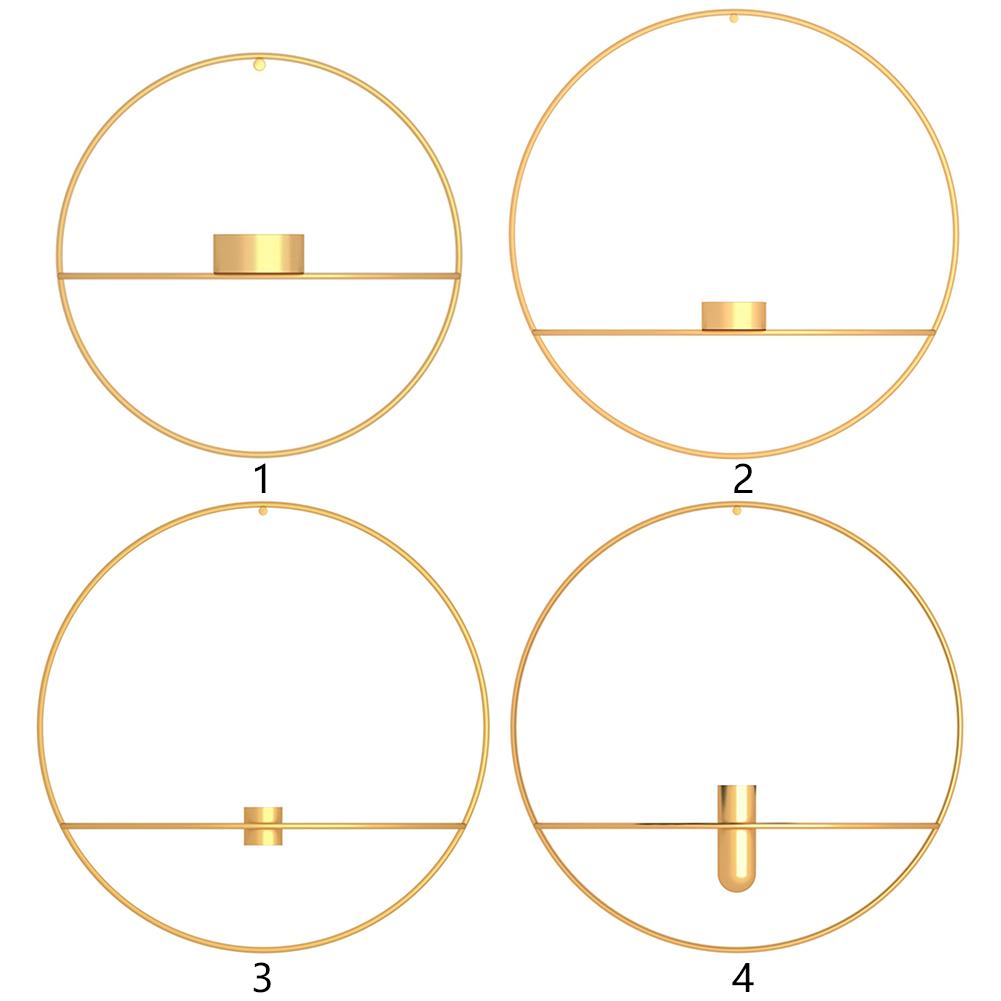 Circle Candle Holder Iron Wall Decor - Image 6
