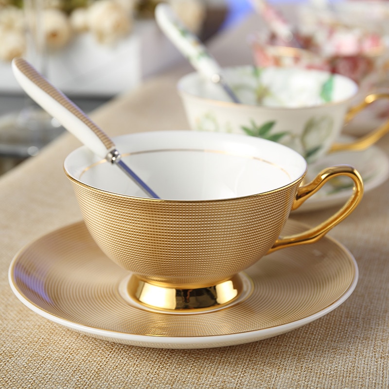 Bone China Cup Saucer Spoon Set - Image 5