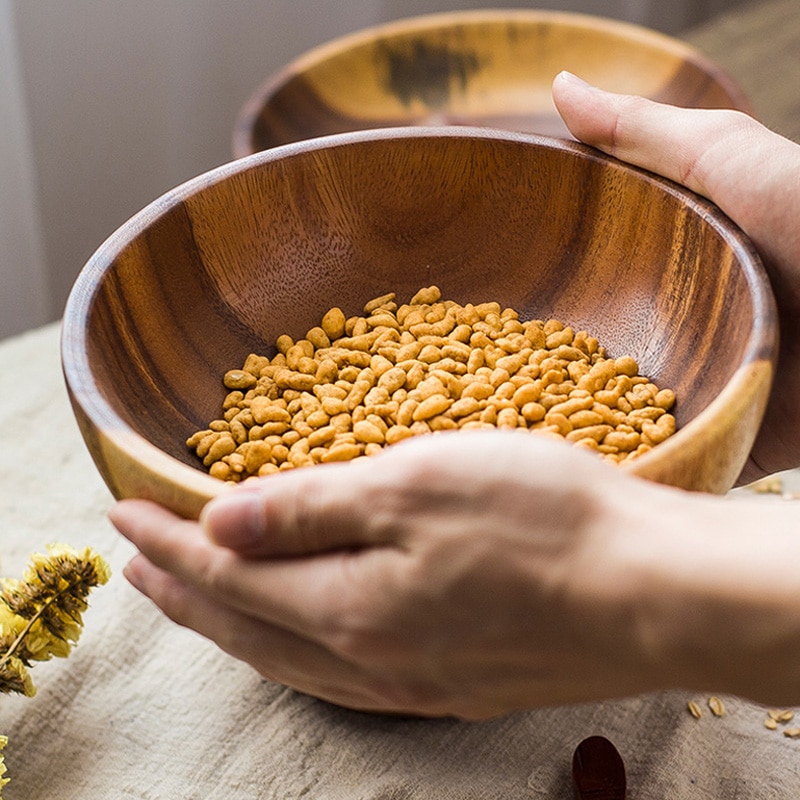 Acacia Wooden Serving Bowl - Image 2