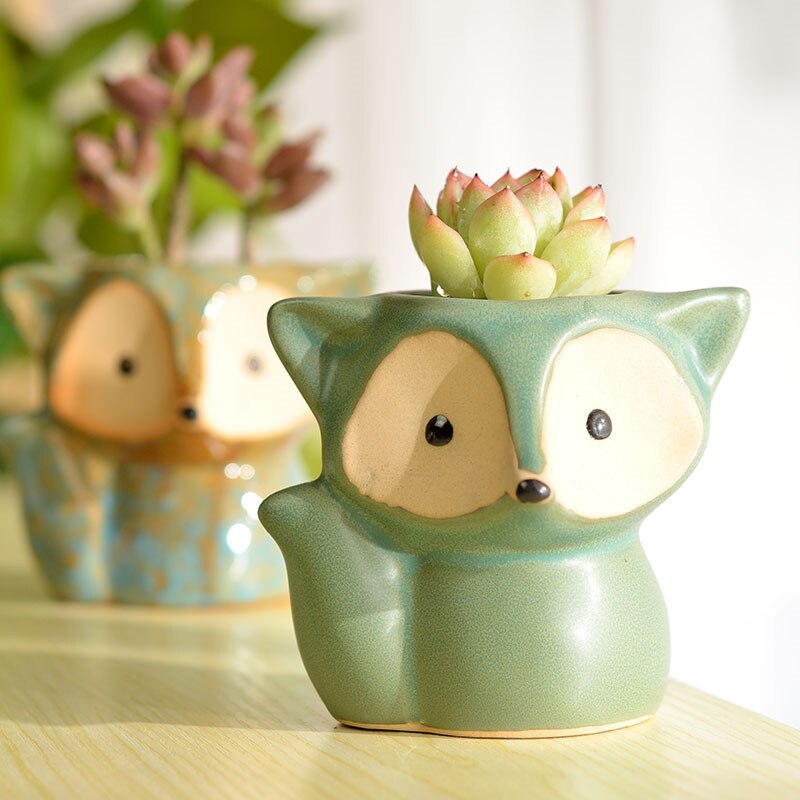 Fox Planter Ceramic Succulent Pot - Image 4