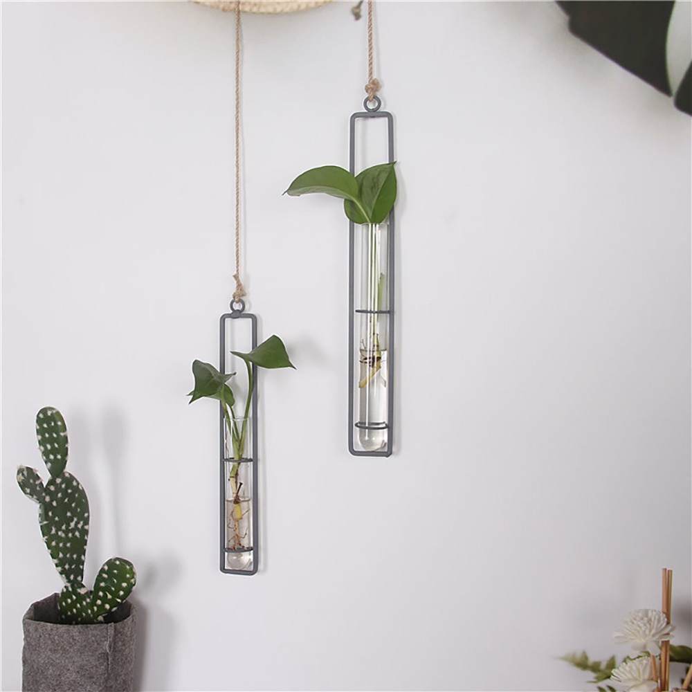 Glass Hanging Vase Hydroponic Tube Decor - Image 4