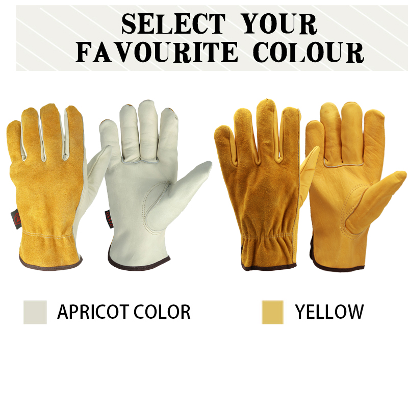 Leather Work Gloves Safety Wear - Image 3