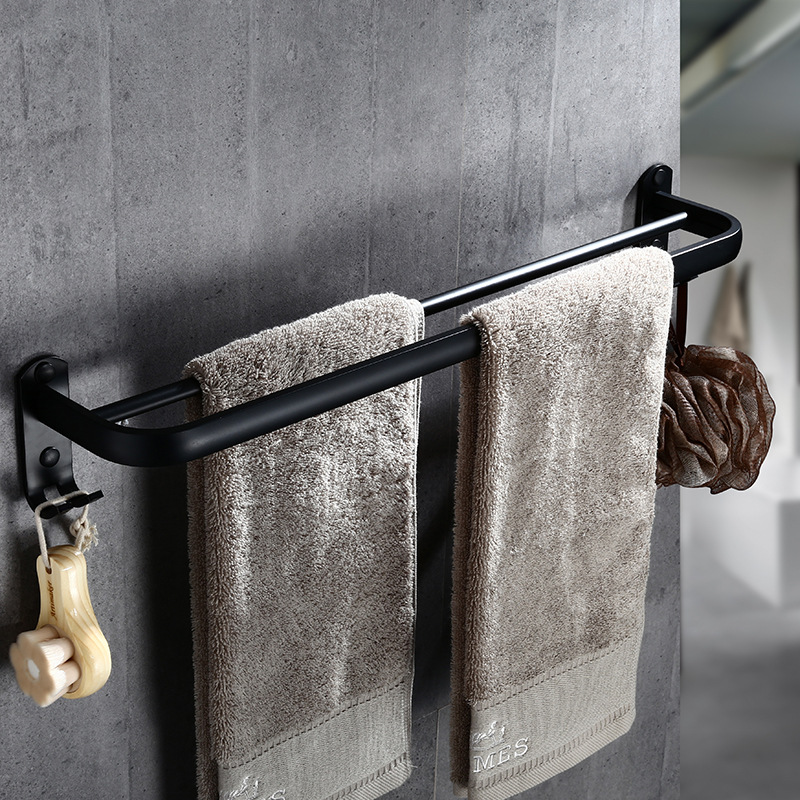 Double Towel Bar Aluminum Rack - Image 2