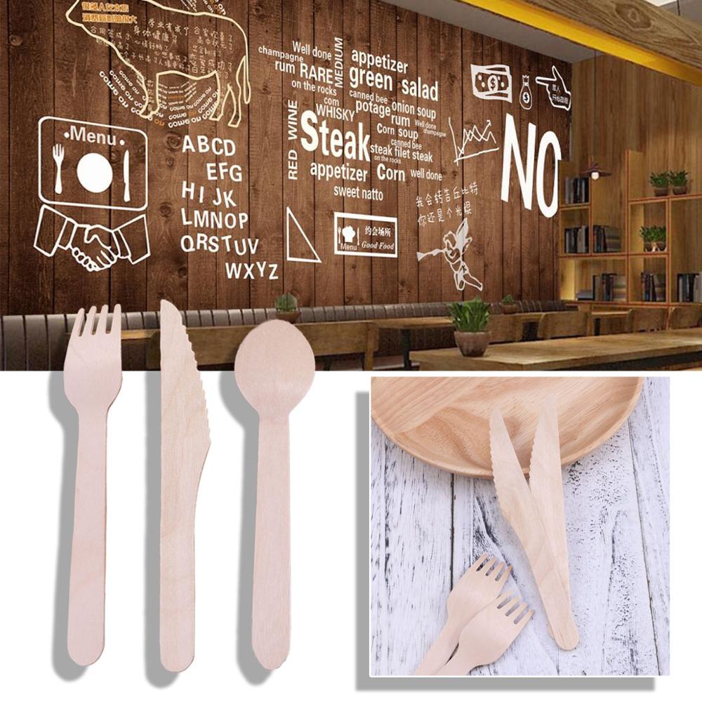 Disposable Wooden Cutlery Set - Image 4
