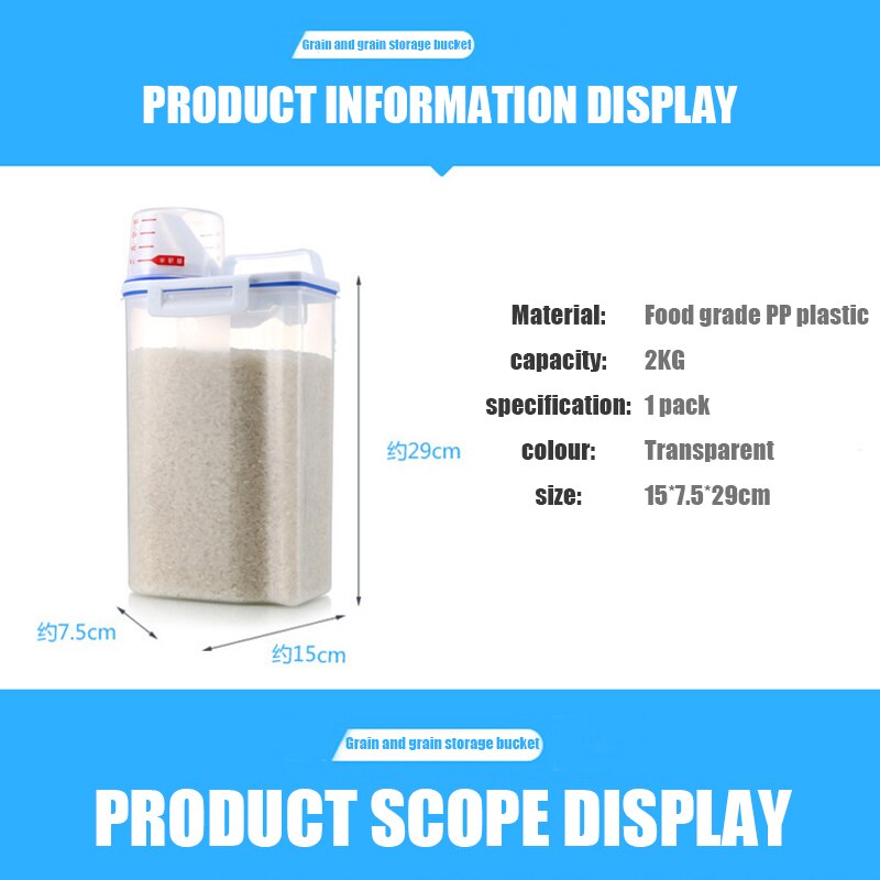 Cereal Keeper Plastic Dispenser Storage