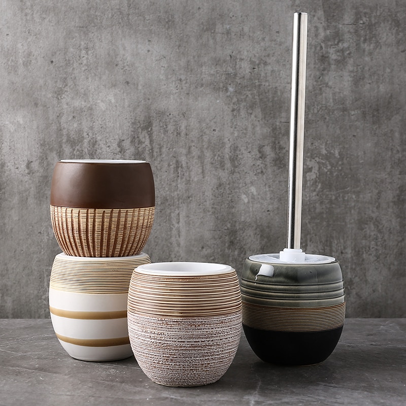 Ceramic Toilet Brush Holder with Brush?Set - Image 5