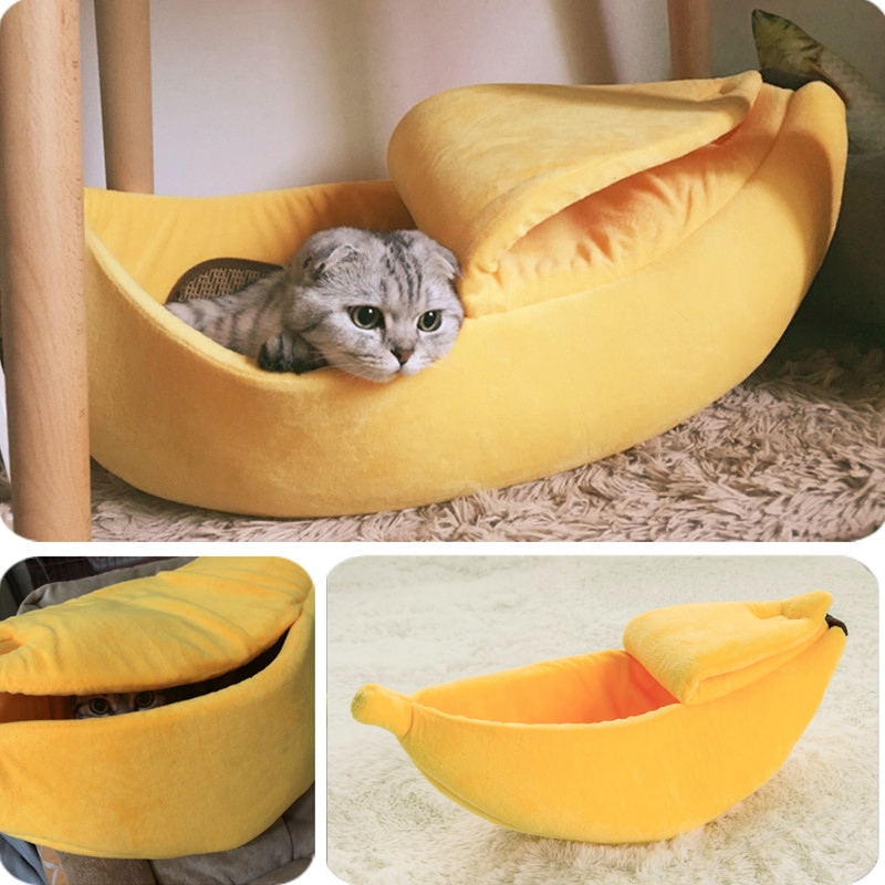 Banana Cat Bed Cozy Pet Cushion - Image 5