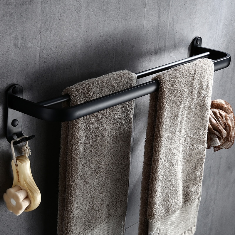 Double Towel Bar Aluminum Rack - Image 3