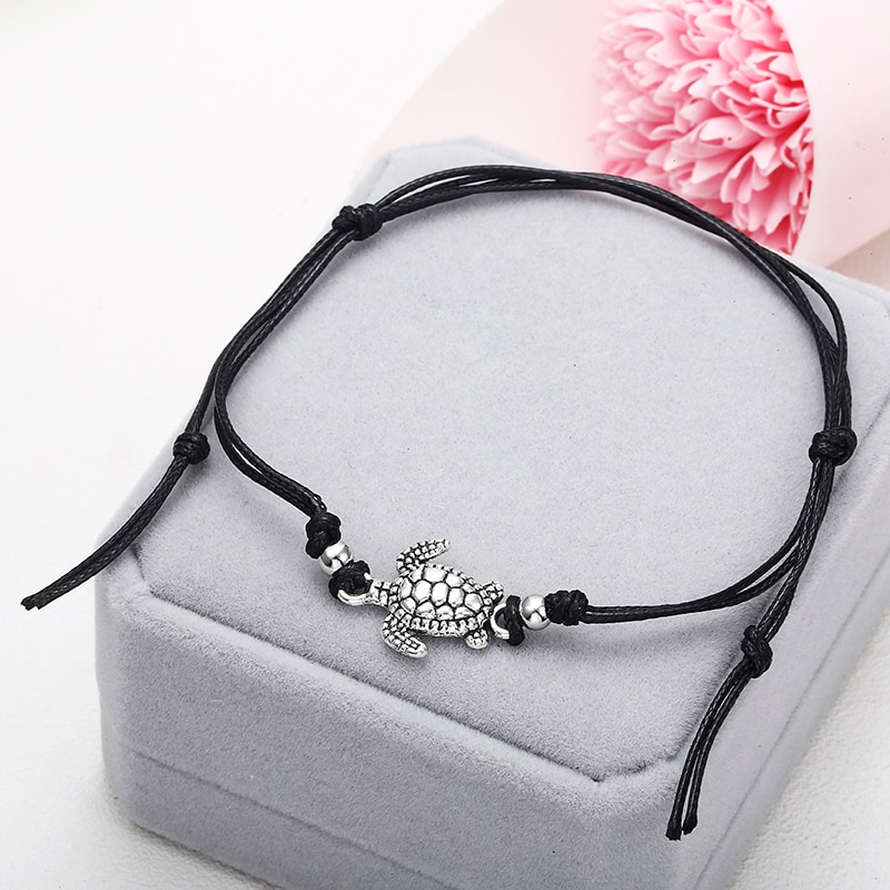 Ankle Bracelet with Turtle Charm - Image 3