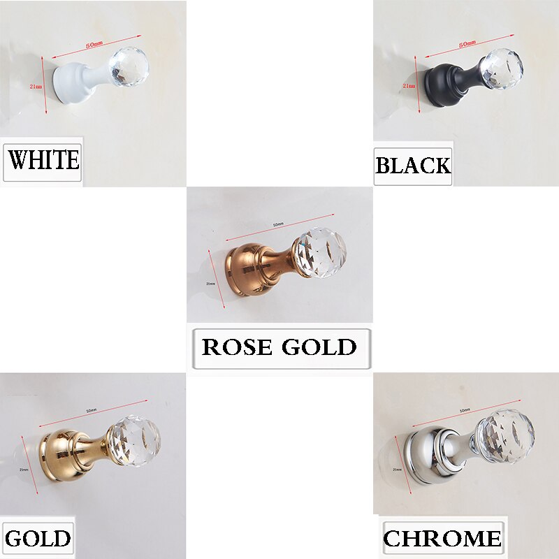 Decorative Wall Hooks Crystal Design (5 PCS) - Image 4