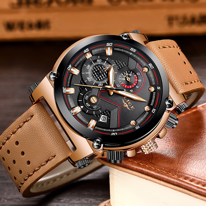 Leather Sports Watch for Men - Image 4