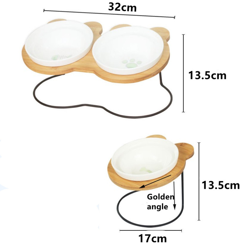 Ceramic Pet Bowl Feeder Stand - Image 2