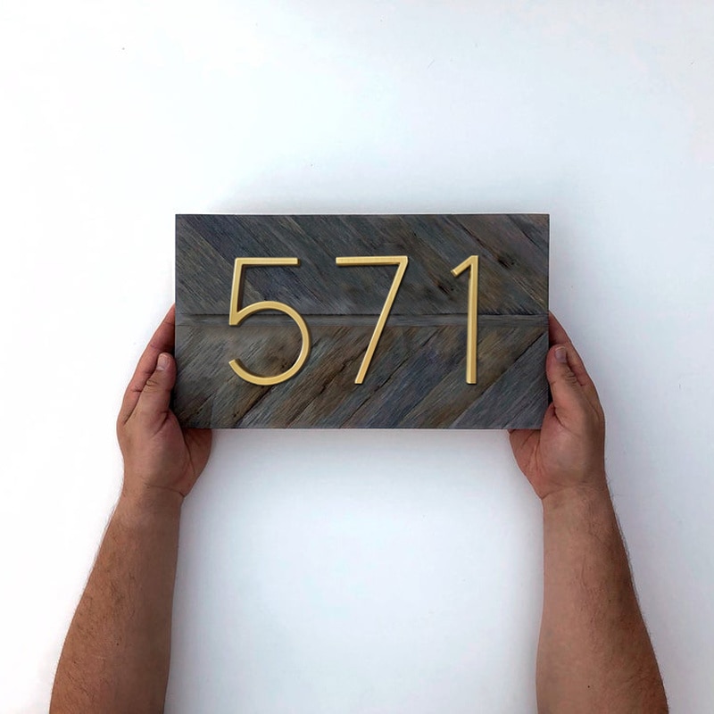 Door Number Sign Modern Design