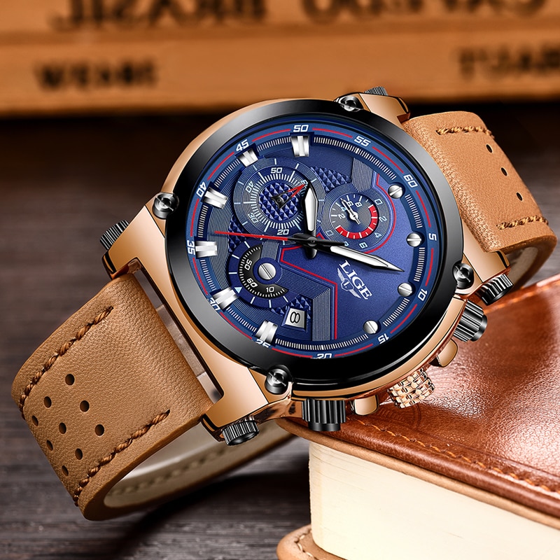 Leather Sports Watch for Men - Image 2