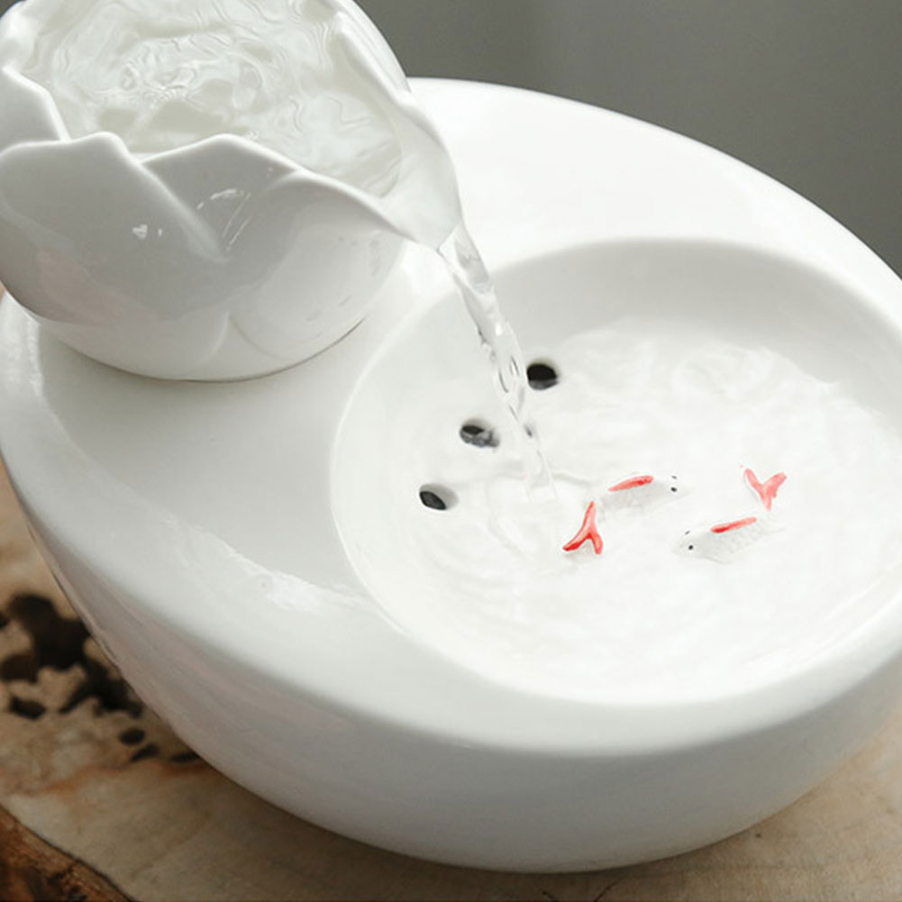 Ceramic Cat Fountain Pet Water Dispenser - Image 2