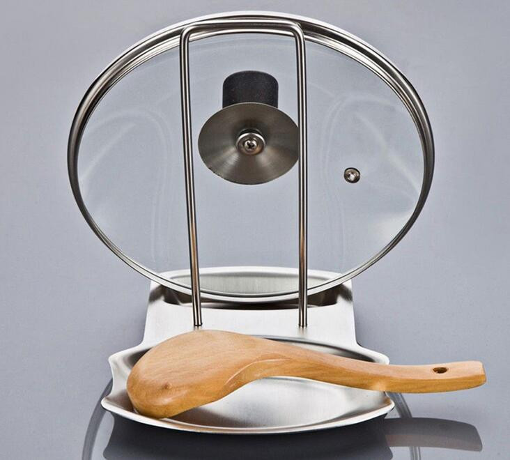 2-in-1 Stainless Steel Pot Lid Holder - Image 4