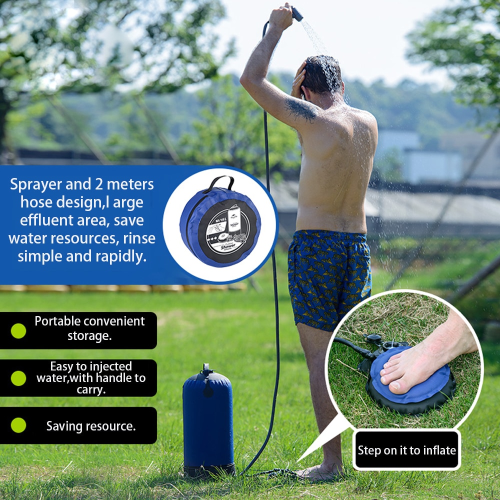 Camping Shower Bag Inflatable Bath - Image 3