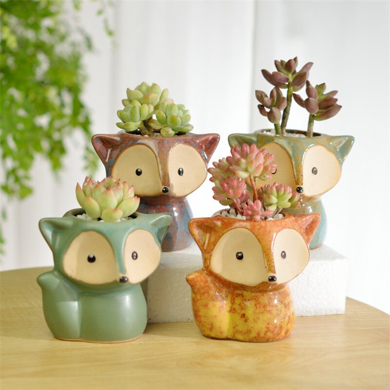 Fox Planter Ceramic Succulent Pot - Image 3