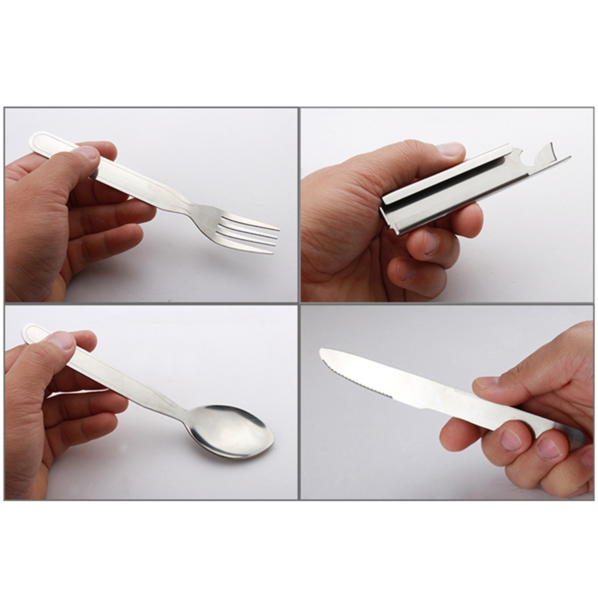 4pcs Silverware Sets Portable Utensils - Image 4