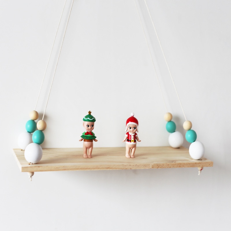 Hanging Wood Shelf Nordic Style - Image 3