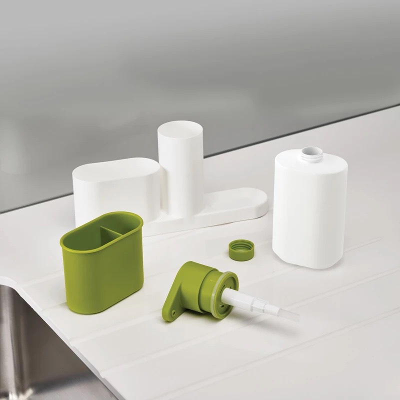 3-in-1 Soap Dispenser, Reusable Bottle   Storage Rack - Image 5