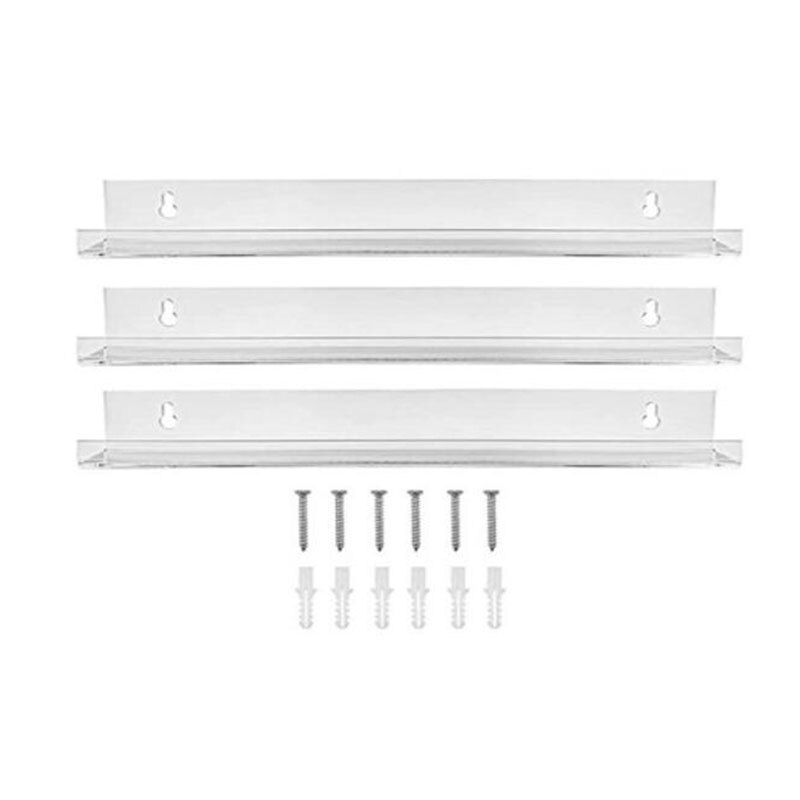 Clear Wall Shelves Acrylic Racks (3pcs) - Image 5