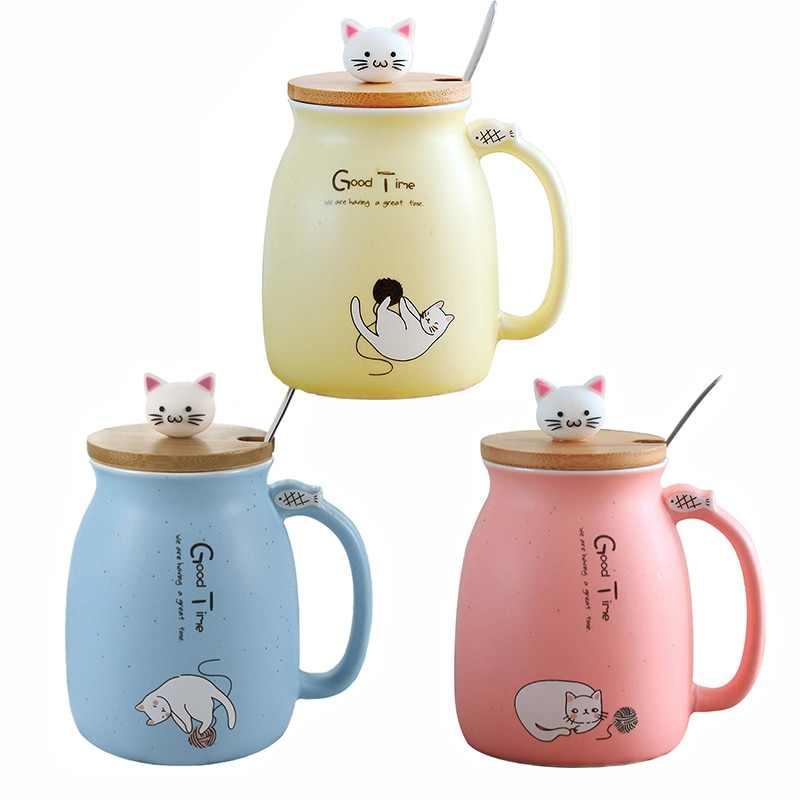 Cat Mug Ceramic With Cover - Image 6