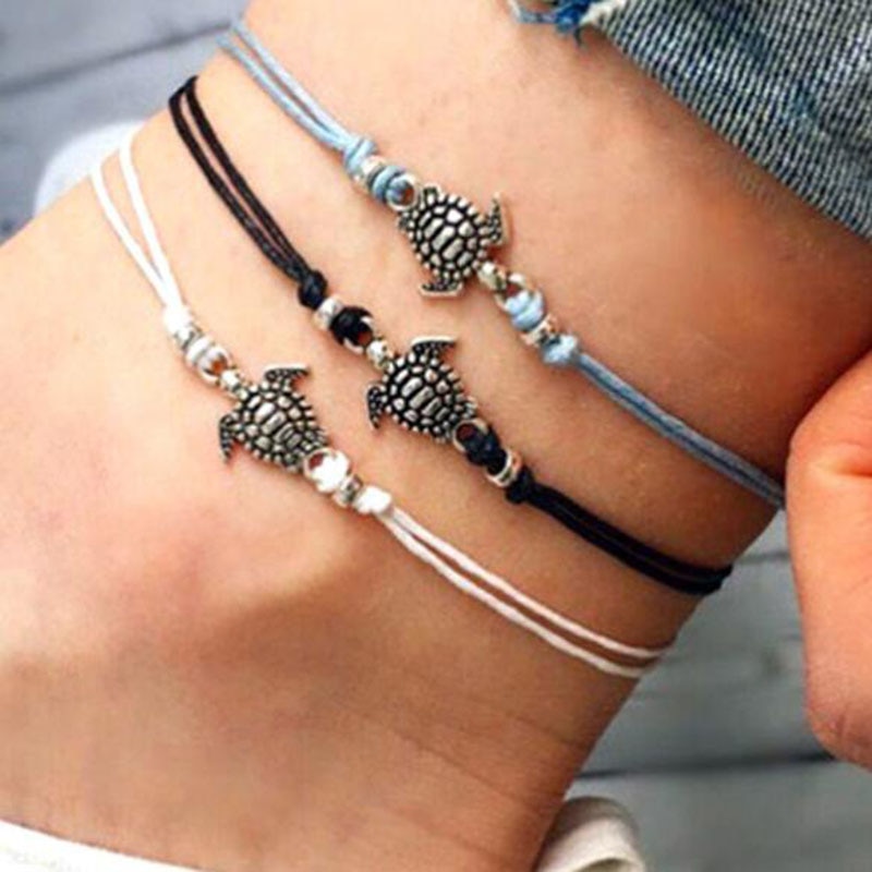 Ankle Bracelet with Turtle Charm - Image 6