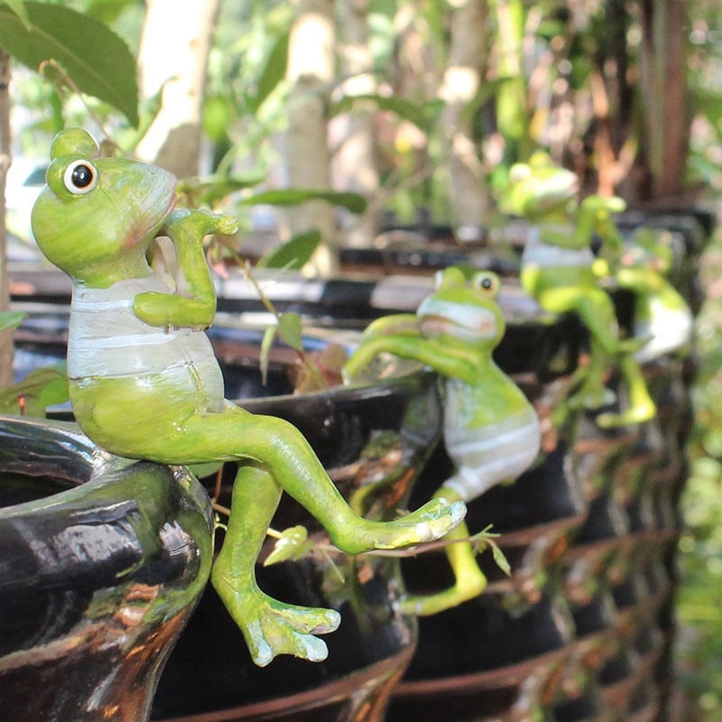 Frog Garden Ornaments Resin Set (4pcs) - Image 6