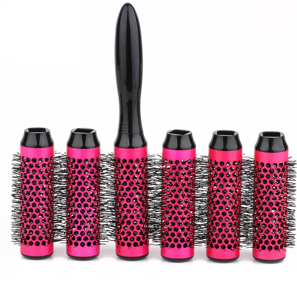 2-in-1 Round Hair Brush Rollers (Set of 6) - Image 2