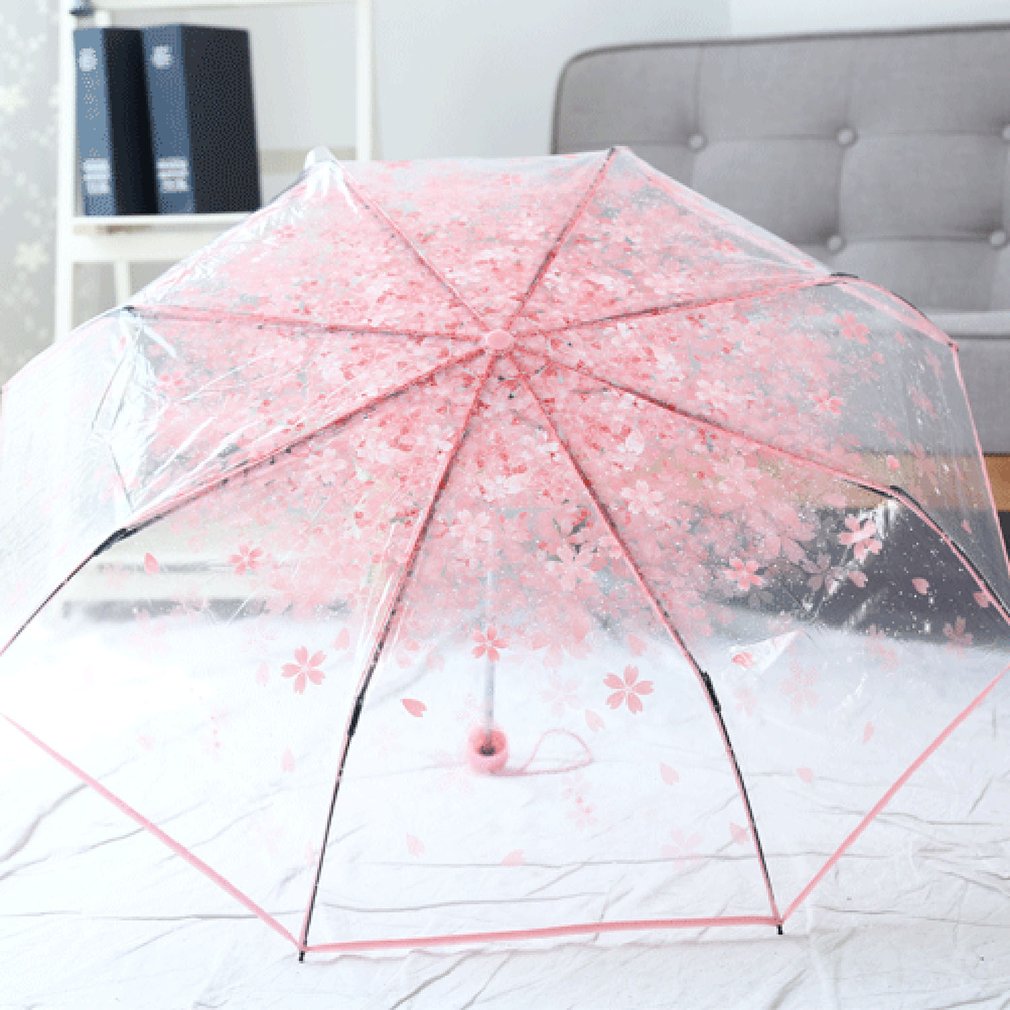 3 Fold Umbrella Cherry Blossom Design - Image 2
