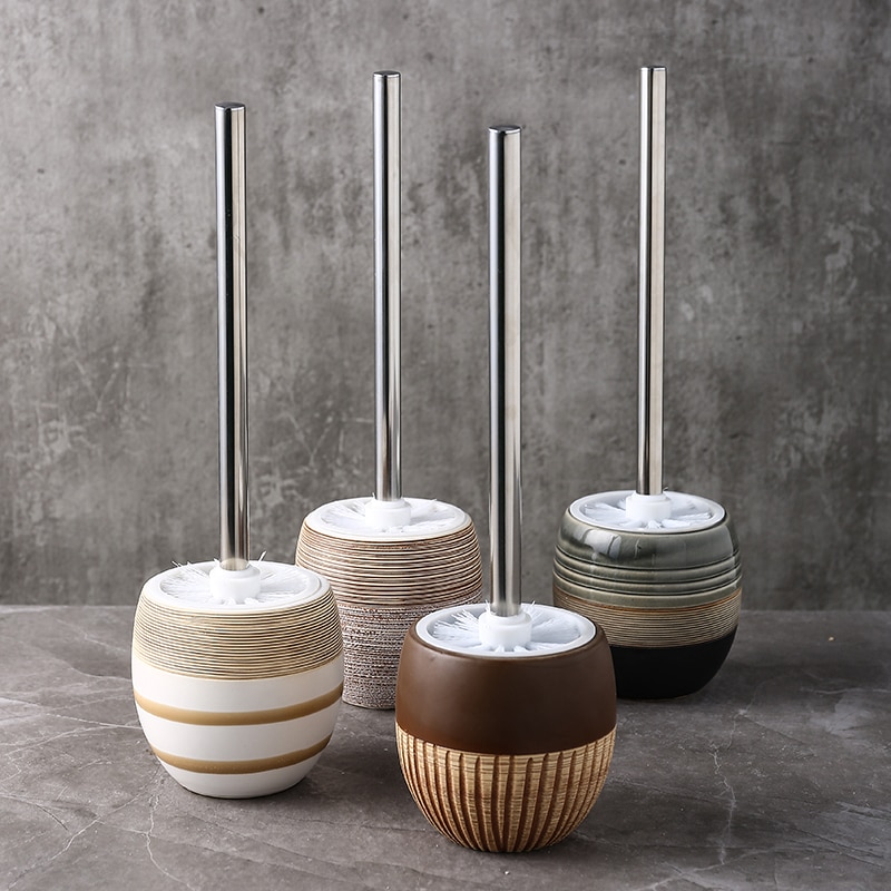 Ceramic Toilet Brush Holder with Brush?Set - Image 4
