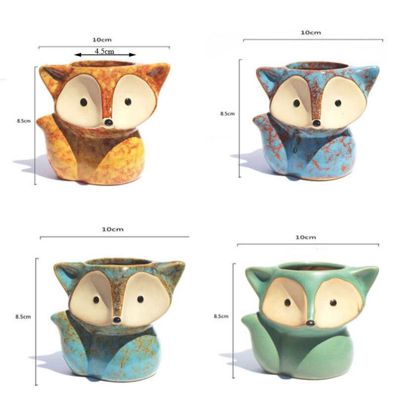 Fox Planter Ceramic Succulent Pot - Image 2
