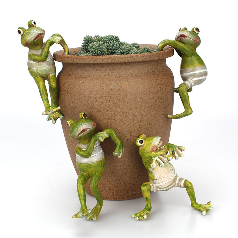 Frog Garden Ornaments Resin Set (4pcs) - Image 5