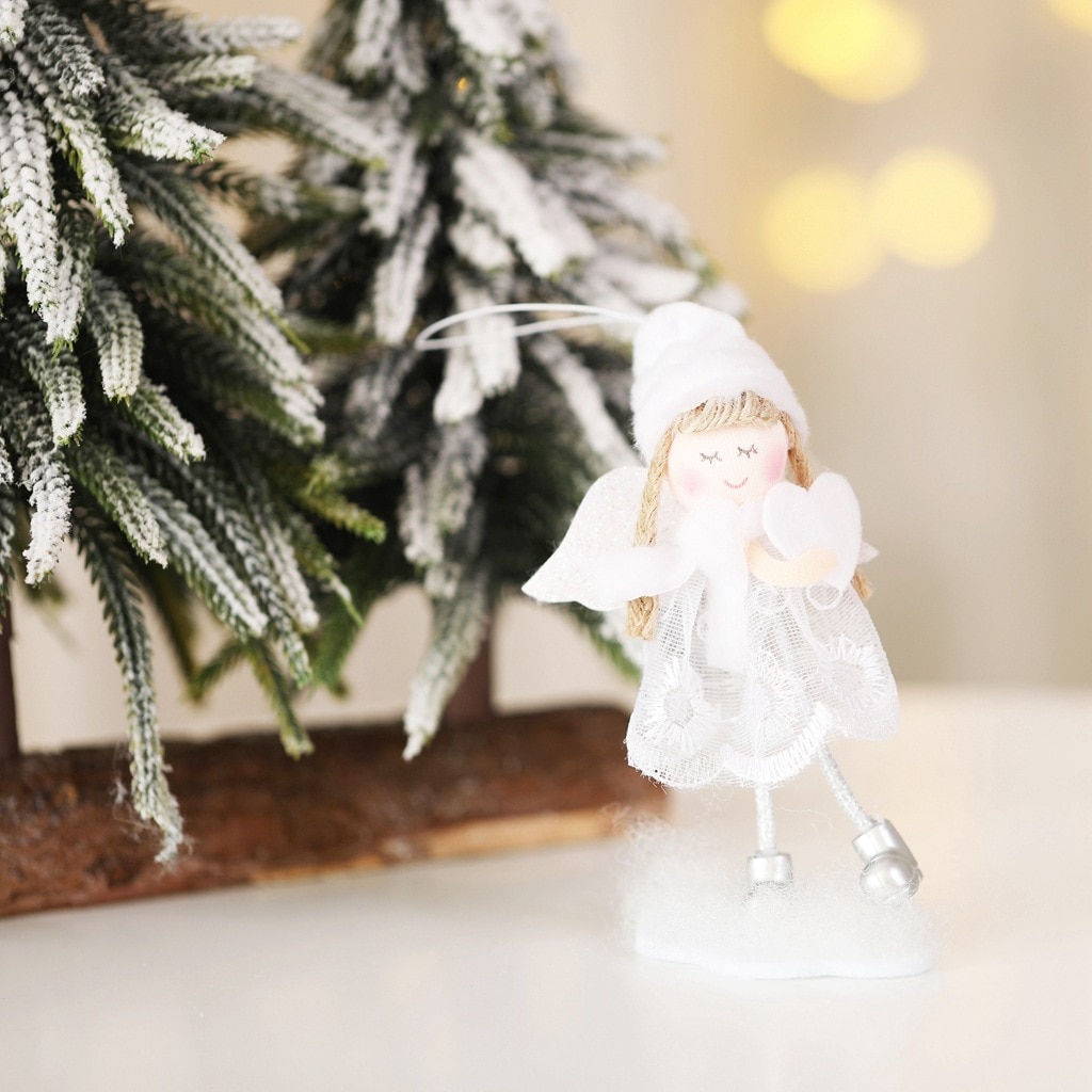 Angel Christmas Ornaments with Glitter Wings - Image 2