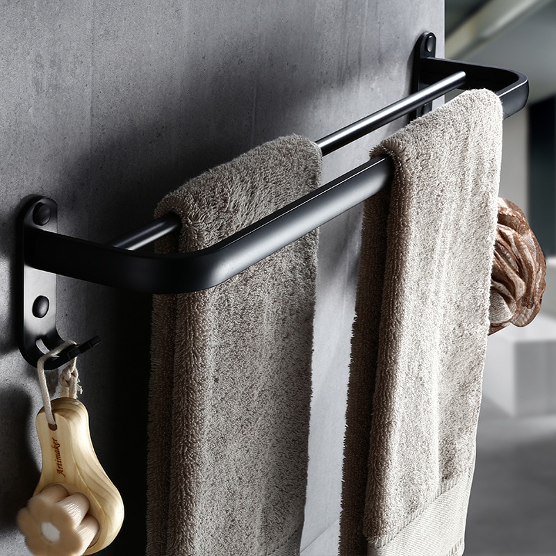 Double Towel Bar Aluminum Rack - Image 5
