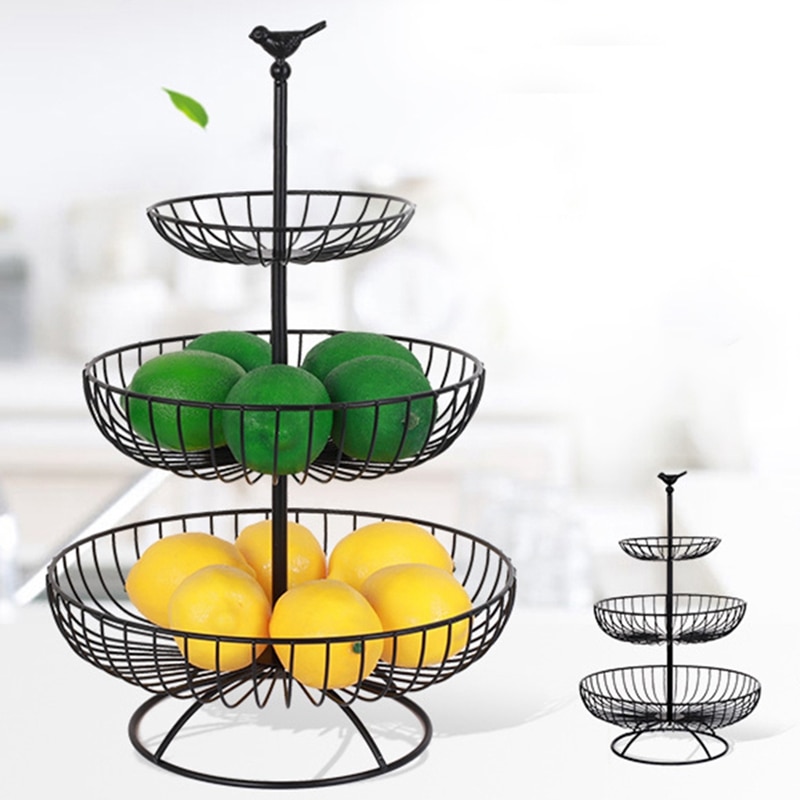 3 Tier Fruit Basket Metal Stand - Image 4