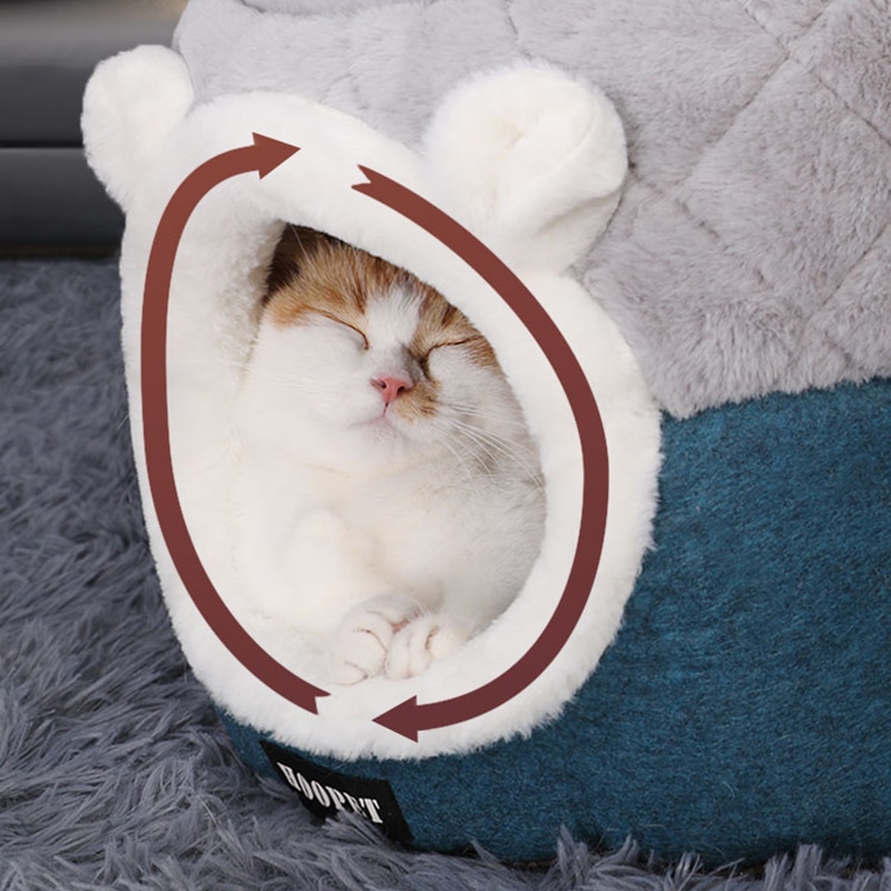 Cat Igloo Bed Pet Sleeping Kennel - Image 5