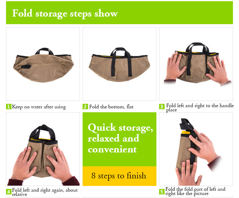 10L Collapsible Bucket Folding Water Bag - Image 4