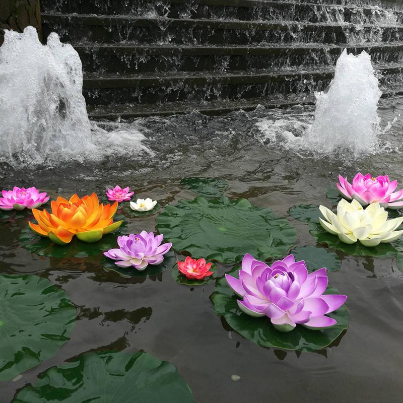 Artificial Water Lilies Pond Decoration (5 Pcs) - Image 3