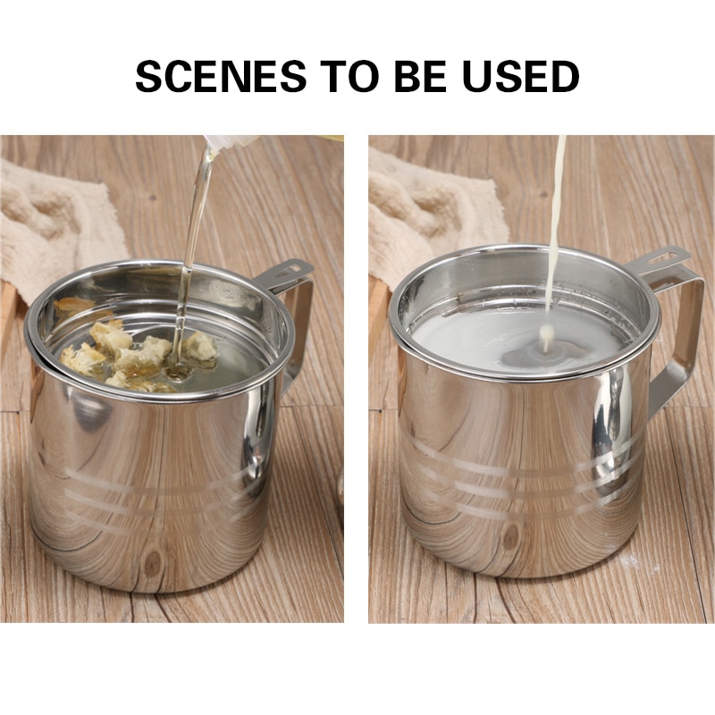 1.2L Stainless Cooking Oil Strainer - Image 2
