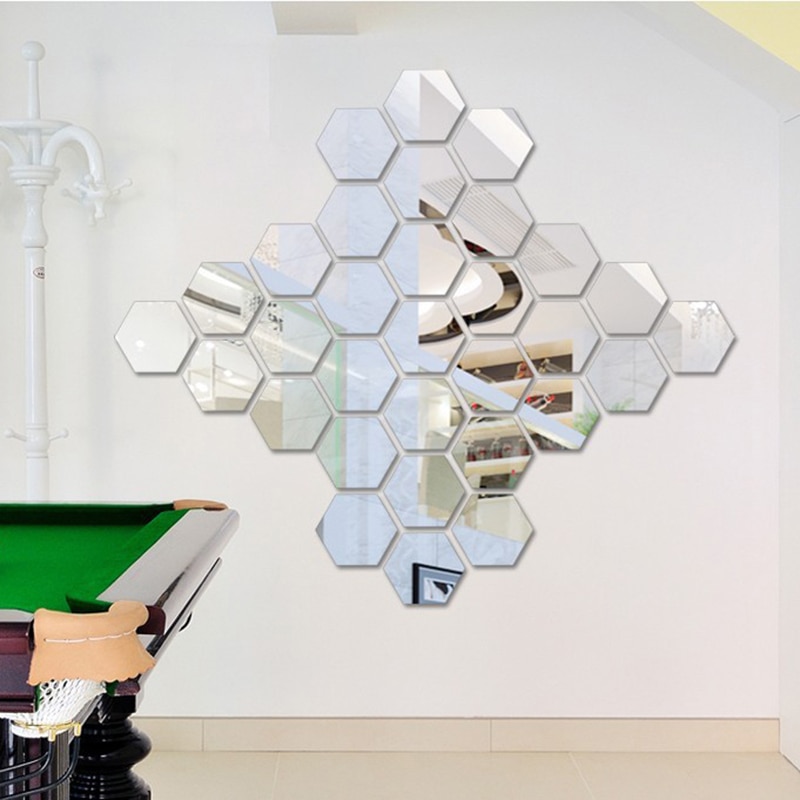 Hexagon Wall Mirrors Stickers (12 Pcs) - Image 4